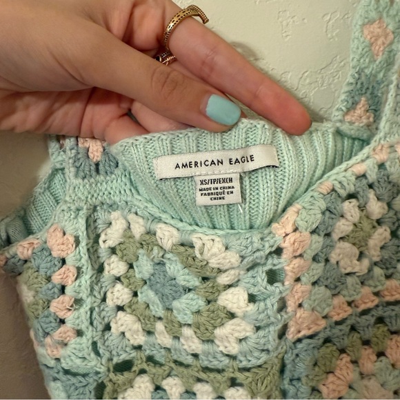 American eagle pastel crochet top - Picture 3 of 4